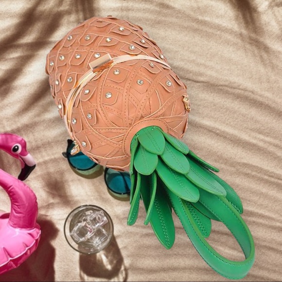 High Quality Key West By The Pool 3d Pineapple Bag Clutch Crossbody - Picture 8 of 13